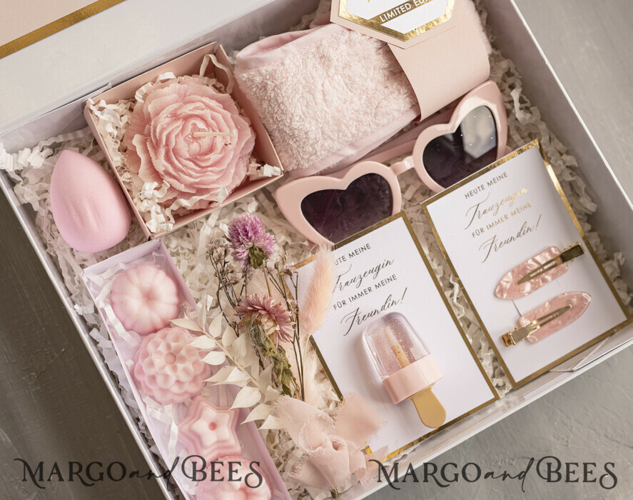 Brautjungfer/Trauzeuge Box Trauzeugin Geschenk Fragen Box XXL Trauzeugin Geschenk Fragen Box, Brautjungfer Trauzeuge, Möchtest Du meine Trauzeugin sein Box, Geschenkschachtel, Trauzeuge Fragen