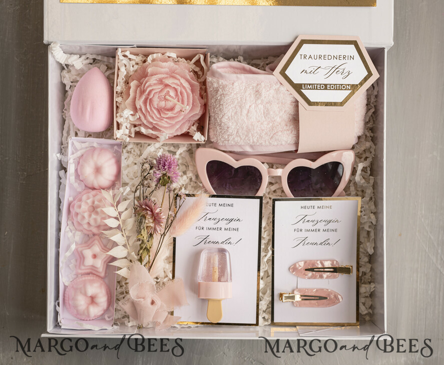 Brautjungfer/Trauzeuge Box Trauzeugin Geschenk Fragen Box XXL Trauzeugin Geschenk Fragen Box, Brautjungfer Trauzeuge, Möchtest Du meine Trauzeugin sein Box, Geschenkschachtel, Trauzeuge Fragen