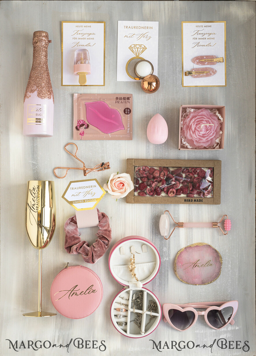 Brautjungfer/Trauzeuge Box Trauzeugin Geschenk Fragen Box XXL Trauzeugin Geschenkfragen Box, Brautjungfer Trauzeuge, Möchtest Du meine Trauzeugin sein Box, Geschenkschachtel, Trauzeuge fragen