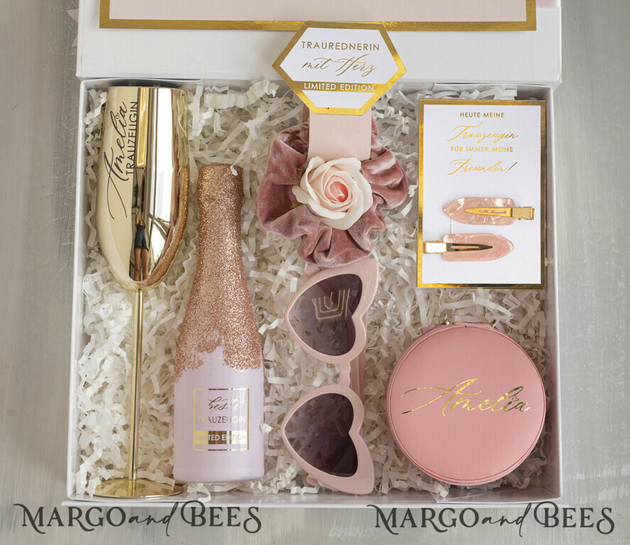 Brautjungfer/Trauzeuge Box Trauzeugin Geschenk Fragen Box XXL Trauzeugin Geschenkfragen Box, Brautjungfer Trauzeuge, Möchtest Du meine Trauzeugin sein Box, Geschenkschachtel, Trauzeuge fragen