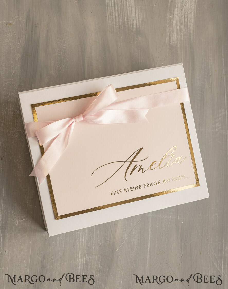 Brautjungfer/Trauzeuge Box Trauzeugin Geschenk Fragen Box XXL Trauzeugin Geschenkfragen Box, Brautjungfer Trauzeuge, Geschenkschachtel, Trauzeuge Fragen Möchtest Du meine Trauzeugin sein Box