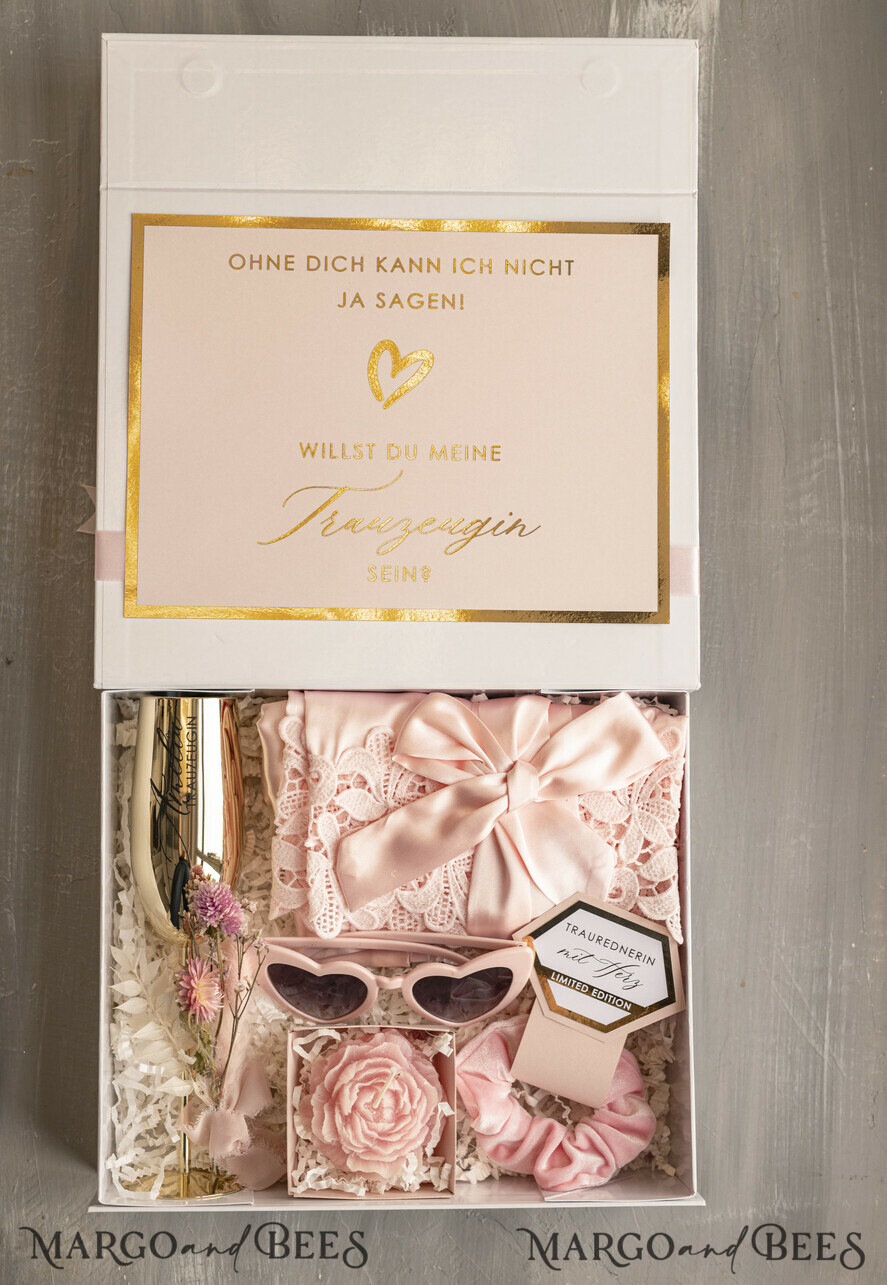Brautjungfer/Trauzeuge Box Trauzeugin Geschenk Fragen Box XXL Trauzeugin Geschenkfragen Box, Brautjungfer Trauzeuge, Geschenkschachtel, Trauzeuge Fragen Möchtest Du meine Trauzeugin sein Box