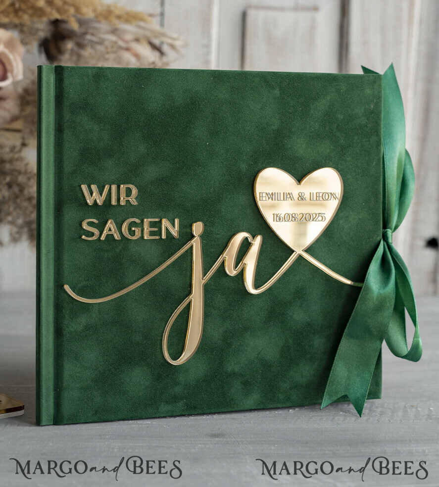 HOCHZEITS-GÄSTEBÜCHER Hochzeitsgästebuch Hochzeitsfoto-Gästebuch Polaroid Gold Acryl Hochzeitsgästebuch mit Fragen Personalisiertes Schilderset Samtweißes Sofort-Fotobuch Boho Elegant Instax Hochzeitsfoto-Gästebuch