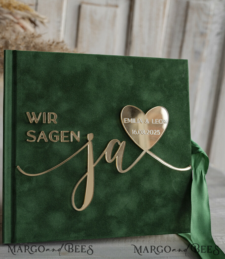 HOCHZEITS-GÄSTEBÜCHER Hochzeitsgästebuch Hochzeitsfoto-Gästebuch Polaroid Gold Acryl Hochzeitsgästebuch mit Fragen Personalisiertes Schilderset Samtweißes Sofort-Fotobuch Boho Elegant Instax Hochzeitsfoto-Gästebuch