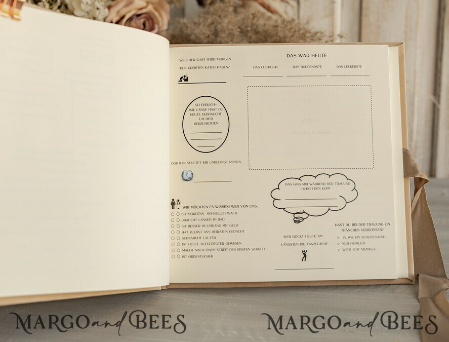 WEDDING GUEST BOOKS Hochzeitsgästebuch Hochzeitsfoto-Gästebuch Polaroid Gold Acrylic Hochzeitsgästebuch Personalisiert Schilderset Samtbeige Sofort-Fotobuch Boho Elegant Instax Hochzeitsfoto-Gästebuch
