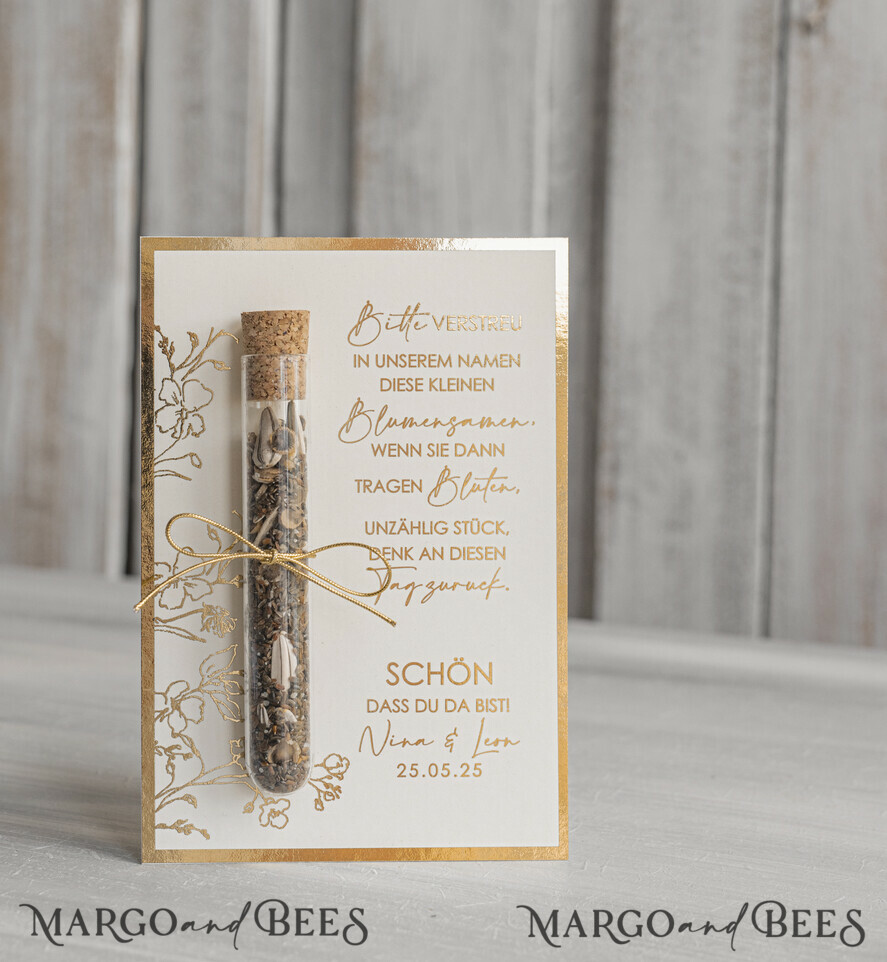 HOCHZEITSGESCHENKE Gastgeschenke Hochzeit Personalisierte Gastgeschenke Hochzeit mit Blumensamen Reagenzglas, personalisiertes Gastgeschenk Hochzeit Samen handgemachtes Gastgeschenk Hochzeit Brautpaar