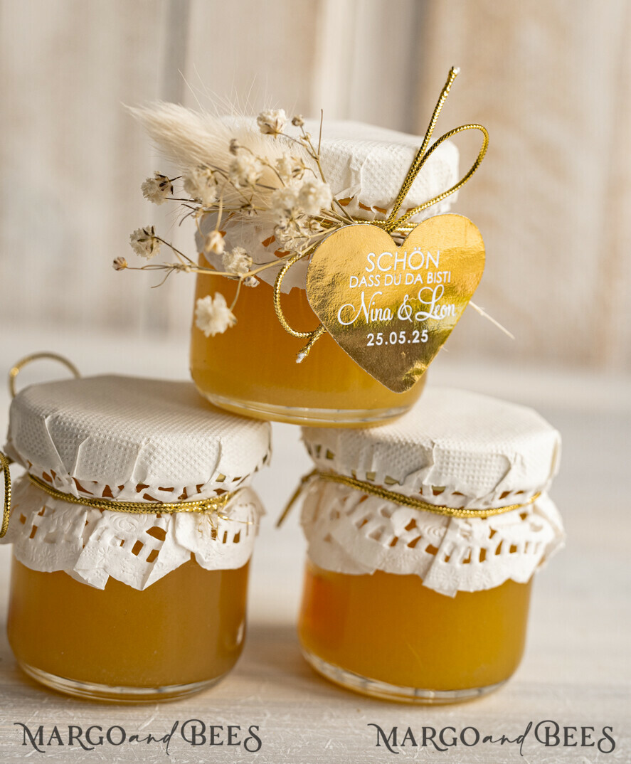 HOCHZEITSGESCHENKE Gastgeschenke Hochzeit Gastgeschenke Hochzeit Honig, Honiggeschenkglas mit Honig, handgemachte Gastgeschenke zur Hochzeit