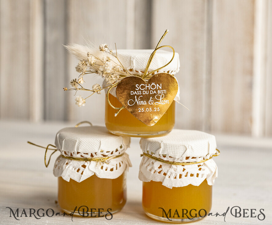 HOCHZEITSGESCHENKE Gastgeschenke Hochzeit Gastgeschenke Hochzeit Honig, Honiggeschenkglas mit Honig, handgemachte Gastgeschenke zur Hochzeit