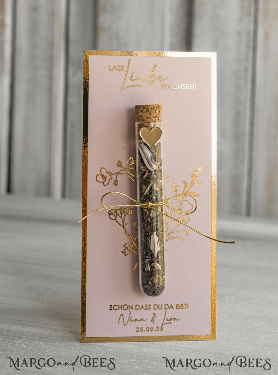WEDDING FAVORS gastgeschenke hochzeit Personalisierte Gastgeschenke Hochzeit mit Blumensamen Reagenzglas, personalisiert Gastgeschenk Hochzeit Samen handgemachte Gastgeschenk Hochzeit Brautpaar