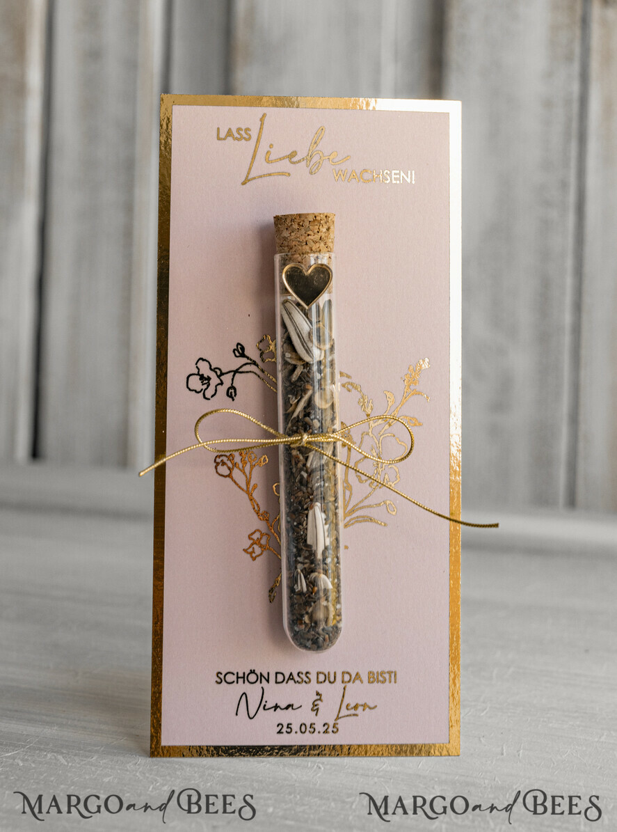WEDDING FAVORS gastgeschenke hochzeit Personalisierte Gastgeschenke Hochzeit mit Blumensamen Reagenzglas, personalisiert Gastgeschenk Hochzeit Samen handgemachte Gastgeschenk Hochzeit Brautpaar