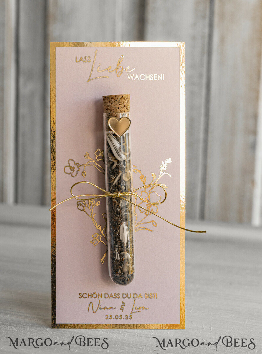 WEDDING FAVORS gastgeschenke hochzeit Personalisierte Gastgeschenke Hochzeit mit Blumensamen Reagenzglas, personalisiert Gastgeschenk Hochzeit Samen handgemachte Gastgeschenk Hochzeit Brautpaar
