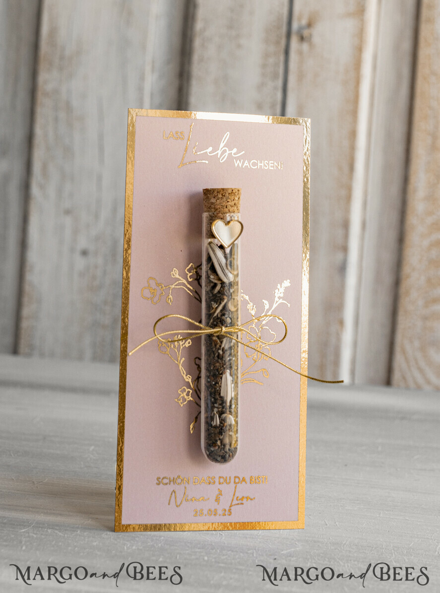 WEDDING FAVORS gastgeschenke hochzeit Personalisierte Gastgeschenke Hochzeit mit Blumensamen Reagenzglas, personalisiert Gastgeschenk Hochzeit Samen handgemachte Gastgeschenk Hochzeit Brautpaar