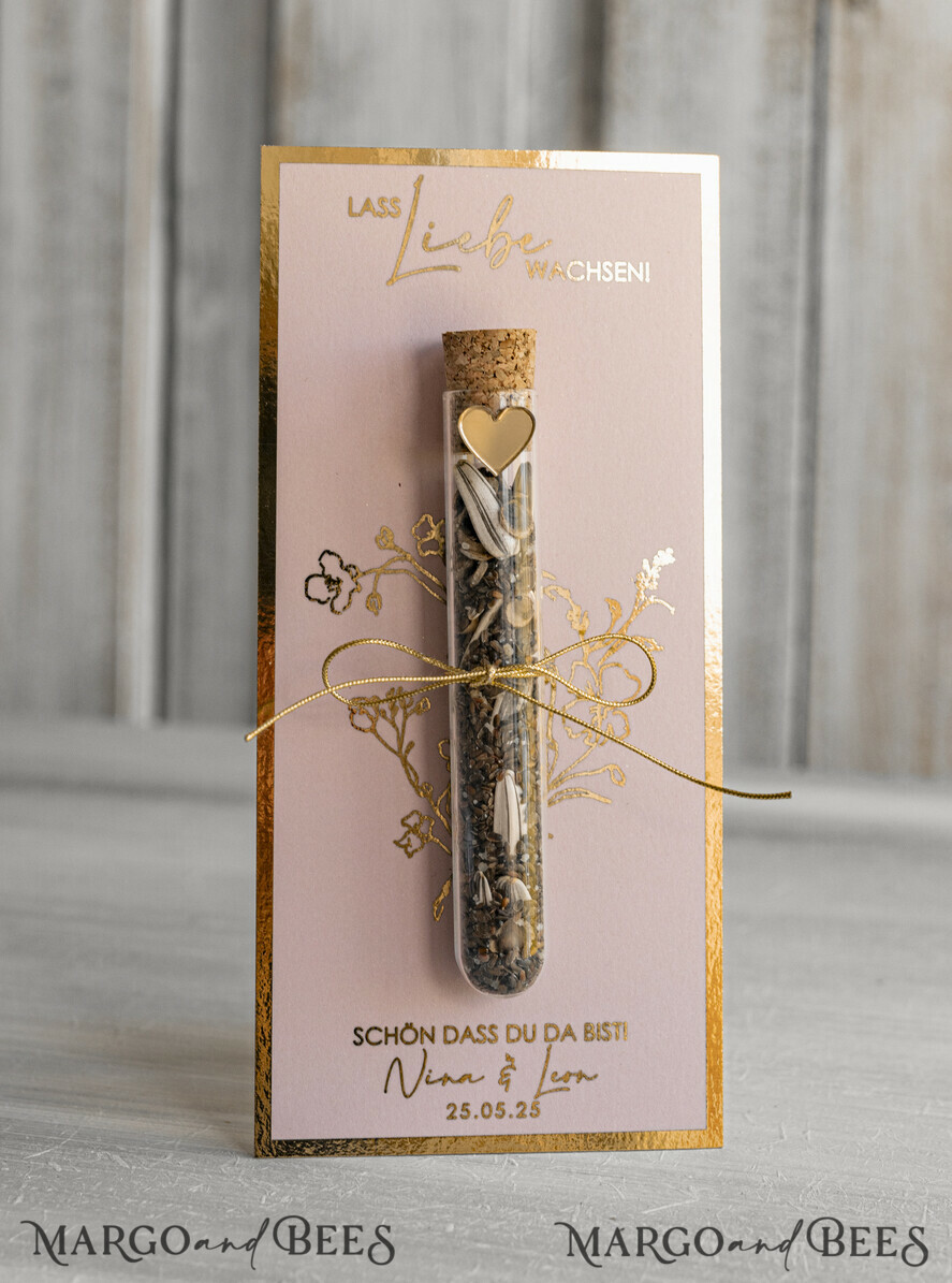WEDDING FAVORS gastgeschenke hochzeit Personalisierte Gastgeschenke Hochzeit mit Blumensamen Reagenzglas, personalisiert Gastgeschenk Hochzeit Samen handgemachte Gastgeschenk Hochzeit Brautpaar