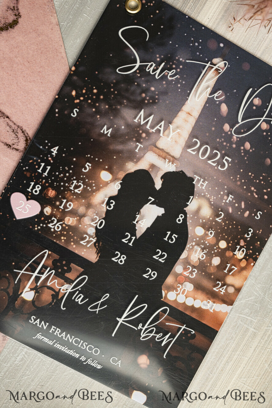 SAVE THE DATES photo vellum plexi  Blush Pink Marble Gold Save the Date Cards with Photo, Plexi Clear Save Our Dates with Photo 