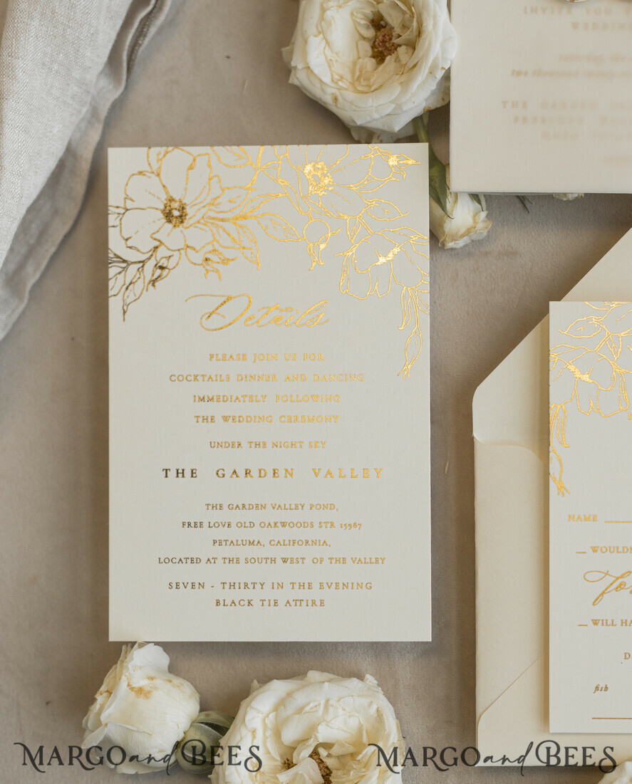 WEDDING INVITATIONS whimsical boho invites Vintage Floral Crest Monogram Blush Wedding Invitation with chiffon torn bow,  French Provence Garden Elegant Floral Wedding Invitation suite Deckled Torn edges , Elegant Toile de Jouy & Baroque Invitation set 