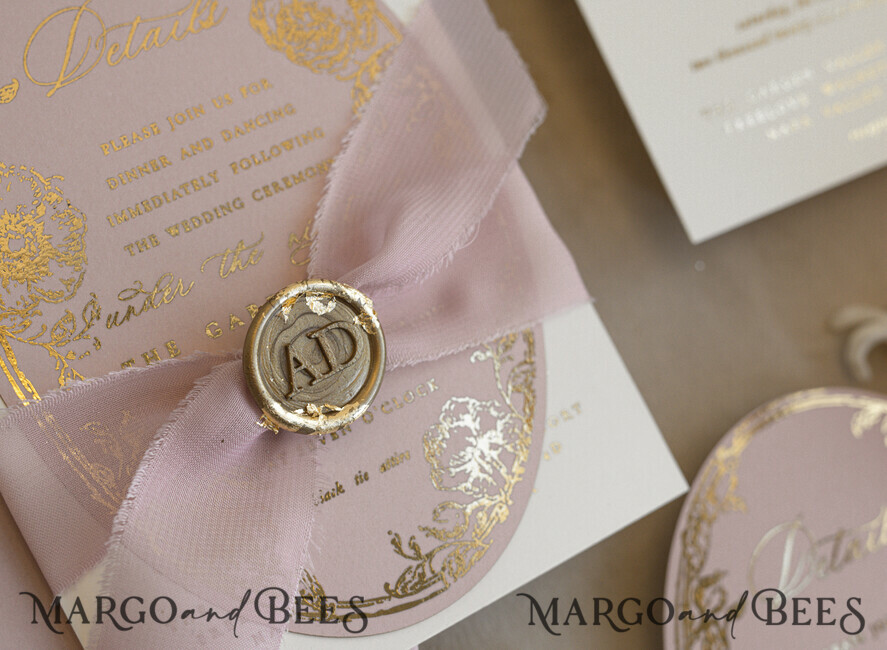 WEDDING INVITATIONS Vintage Baroque Vintage Baroque Wedding Invitation suite  Beige Golden Fine art Roses Wedding Invitations with rsvp Victorian wedding crest Chinoiserie Invites Royal Ornamental frame