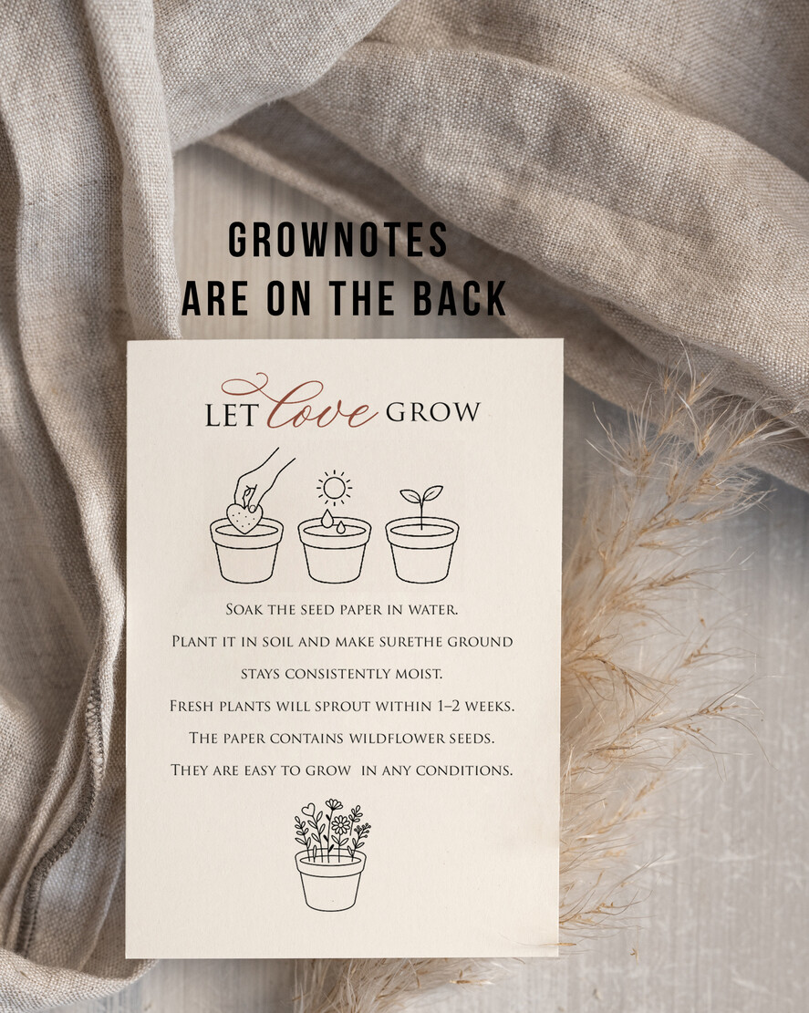 WEDDING FAVORS  Seeds of Love Wedding Favor gifts in bulk Personalized Seed Card With Plantable Seed Paper. Wildflower Seed Paper. Thank you gifts for guests