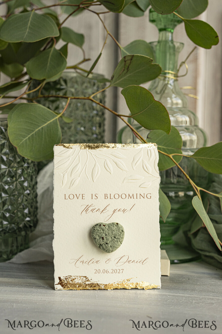 WEDDING FAVORS  Seeds of Love Wedding Favor gifts in bulk Personalized Seed Card With Plantable Seed Paper. let love grow Thank you gifts for guests