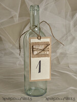 TABLE DECOR SIGNS romantic Rustic Wedding Table Numbers with Burlap Twine And Wooden Decoration, Barn Wedding Table Cards, Wooden Eco Romantic Personalized Cards, Simple Rustic Table Card3