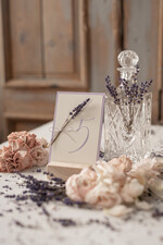 TABLE DECOR SIGNS romantic Delicate Lilac Wedding Table Numbers with Purple Twine, Handmade Ivory And Purple Wedding Table Cards With Lavender, Custom Boho Floral Wedding Table Décor     1