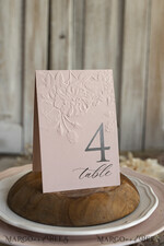 TABLE DECOR SIGNS romantic Romantic Dusty Blue Wedding Table Number With Stand, Simple Handmade Modern Floral Table Number, Minimalistic Elegant Stationery Table Décor With Flowers       5