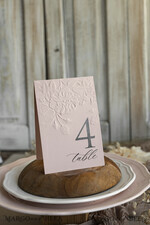 TABLE DECOR SIGNS romantic Romantic Dusty Blue Wedding Table Number With Stand, Simple Handmade Modern Floral Table Number, Minimalistic Elegant Stationery Table Décor With Flowers       5