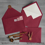WEDDING INVITATIONS Velvet Envelopes  Maroon Handmade envelopes with Liner for invitations, handmade Craft Envelopes for Wedding cards6