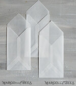 WEDDING INVITATIONS Velvet Envelopes  DL Vellum Transparent envelopes for invitations, Long handmade  Envelopes  for Wedding cards5