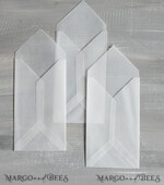 WEDDING INVITATIONS Velvet Envelopes  DL Vellum Transparent envelopes for invitations, Long handmade  Envelopes  for Wedding cards5