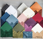 HOCHZEITS EINLADUNGEN Samtene Umschläge benutzerdefinierte Farben Gold Velvet Umschläge für Einladungen, a7 handgefertigte Samtumschläge für Hochzeitskarten7