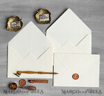 WEDDING INVITATIONS Velvet Envelopes  Ivory Handmade envelopes with Liner for invitations, handmade Craft Envelopes fo Wedding cards3