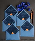 WEDDING INVITATIONS Velvet Envelopes  navy envelopes for invitations with velvet liners, a7 handmade  Envelopes with velvet liner for Wedding cards8
