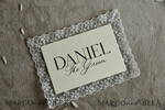 PLACE CARDS / TABLE CARDS Lace Romantic Lace ivory Wedding Place Cards, Elegant Name Tags for Your Wedding Tables, 6