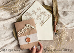 WEDDING INVITATIONS rustic / country / shabby chick Natural baby breath flowers wedding invitation suite, Minimalistic rustical wedding invitations set, eco invitation set, Beige Modern boho wedding invites18