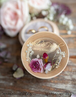 RING BEARER BOXES & PILLOWS Epoxy Wedding rings Box Presonaised Ring Box for wedding bands, Handmade wedding ring box • Real Flowers ring bearer box • wood luxury ring box6