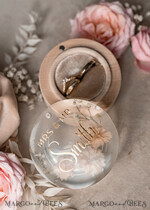 RING BEARER BOXES & PILLOWS Epoxy Wedding rings Box epoxy resin and wood wedding ring box for ceremony, Boho Epoxy Wedding Ring Boxes his hers, Transparent Epoxy dubble Ring Box for wedding, Wood resin flowers Marriage Proposal Ring Box22