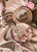 RING BEARER BOXES & PILLOWS Epoxy Wedding rings Box epoxy resin and wood wedding ring box for ceremony, Boho Epoxy Wedding Ring Boxes his hers, Transparent Epoxy dubble Ring Box for wedding, Wood resin flowers Marriage Proposal Ring Box30