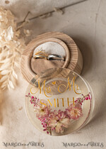 RING BEARER BOXES & PILLOWS Epoxy Wedding rings Box epoxy resin and wood wedding ring box for ceremony, Boho Epoxy Wedding Ring Boxes his hers, Transparent Epoxy dubble Ring Box for wedding, Wood resin flowers Marriage Proposal Ring Box30