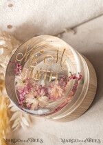 RING BEARER BOXES & PILLOWS Epoxy Wedding rings Box epoxy resin and wood wedding ring box for ceremony, Boho Epoxy Wedding Ring Boxes his hers, Transparent Epoxy dubble Ring Box for wedding, Wood resin flowers Marriage Proposal Ring Box30