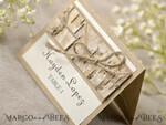 PLATZKARTEN / TISCHKARTEN  
 Rustikale Eco-Hochzeitsplatzkarten Öko-Hochzeitsplatzkarten mit Rinde und Jute-Schnur, weiße und braune Namensschilder, rustikale Hochzeitsstationery, elegante Hochzeitsplatzkarten, rustikale Tischkarten.3