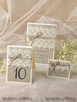PLACE CARDS / TABLE CARDS Rustic Eco Wedding Place cards Romantic Eco Wedding Place Cards with Elegant White Lace and Brown Burlap Twine, Rustic Wedding Stationery, Delicate Wedding Place Cards, Rustic Escort Cards9