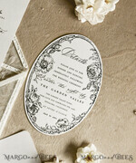 HOCHZEITS EINLADUNGEN vintage Spitze / rustikale Spitze Luxuriöse französische Spitze Hochzeitseinladungen Elegante elfenbeinfarbene Barock Hochzeitseinladung Suite6