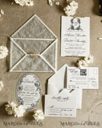 HOCHZEITS EINLADUNGEN vintage Spitze / rustikale Spitze Luxuriöse französische Spitze Hochzeitseinladungen Elegante elfenbeinfarbene Barock Hochzeitseinladung Suite6