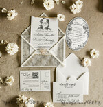 HOCHZEITS EINLADUNGEN vintage Spitze / rustikale Spitze Luxuriöse französische Spitze Hochzeitseinladungen Elegante elfenbeinfarbene Barock Hochzeitseinladung Suite6