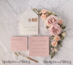WEDDING INVITATIONS vintage lace/ rustic lace Elegant Wedding Stationery Vintage Lace Presonalized Invitation Ivory Bowl and Moody Rose Pink17
