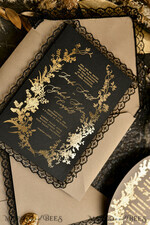 HOCHZEITS EINLADUNGEN vintage Spitze / rustikale Spitze Personalisierte Einladungen zur Goldenen Hochzeit Vintage Spitze Einladungen Elfenbein17