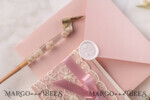 WEDDING INVITATIONS vintage lace/ rustic lace 19