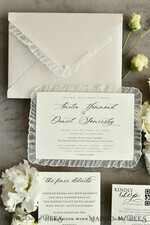 WEDDING INVITATIONS vintage lace/ rustic lace Personalized ivory Wedding invitations Vintage Lace Invites Sage green 18