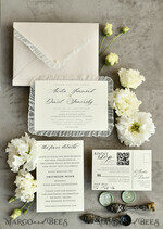 WEDDING INVITATIONS vintage lace/ rustic lace Personalized ivory Wedding invitations Vintage Lace Invites Sage green 18
