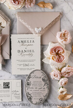 HOCHZEITS EINLADUNGEN vintage Spitze / rustikale Spitze Personalisierte Goldene Hochzeitseinladungen Vintage Spitze Einladungen Beige45